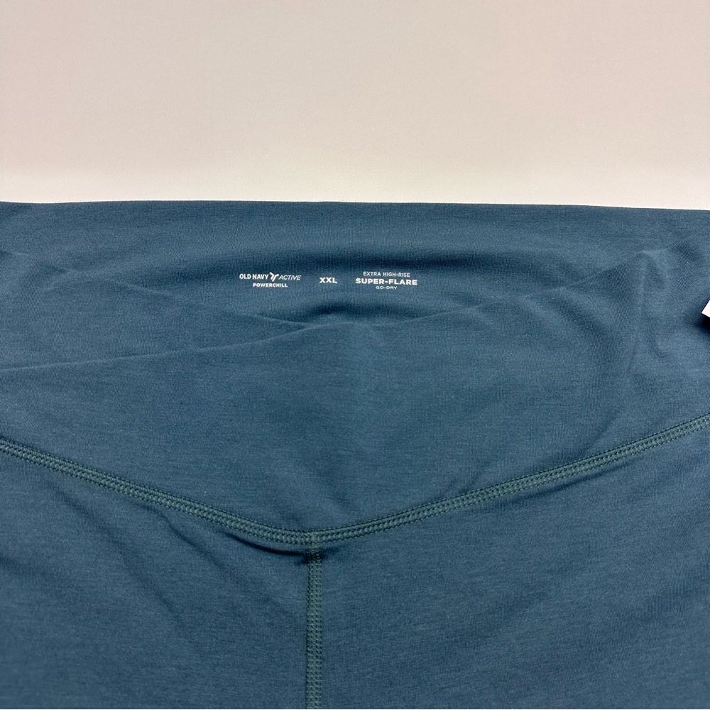 Old Navy Active Powerchill High Rise Crossover Super Flare Pants Jade Shadow XXL - Picture 4 of 8